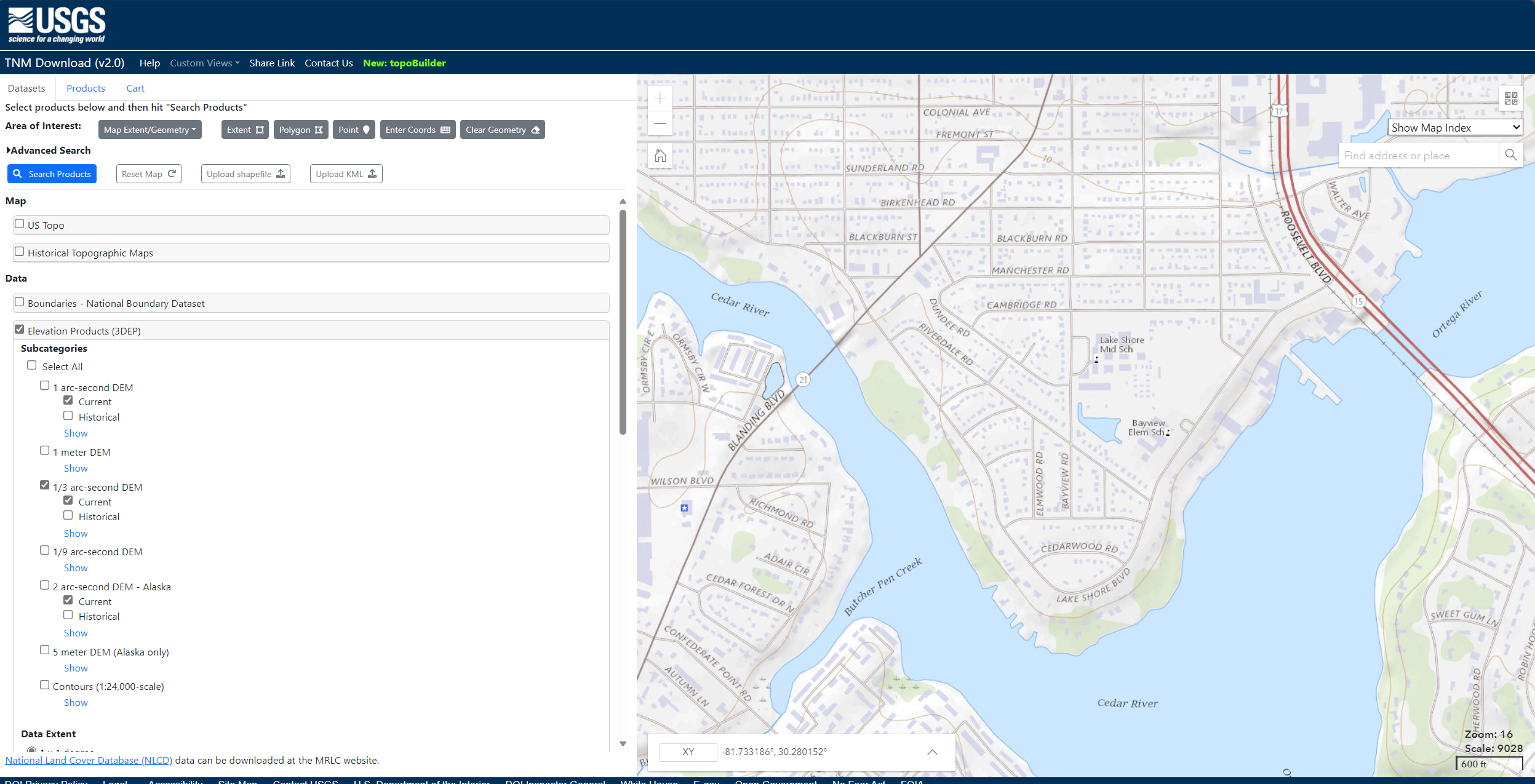 A screenshot of a map Description automatically generated