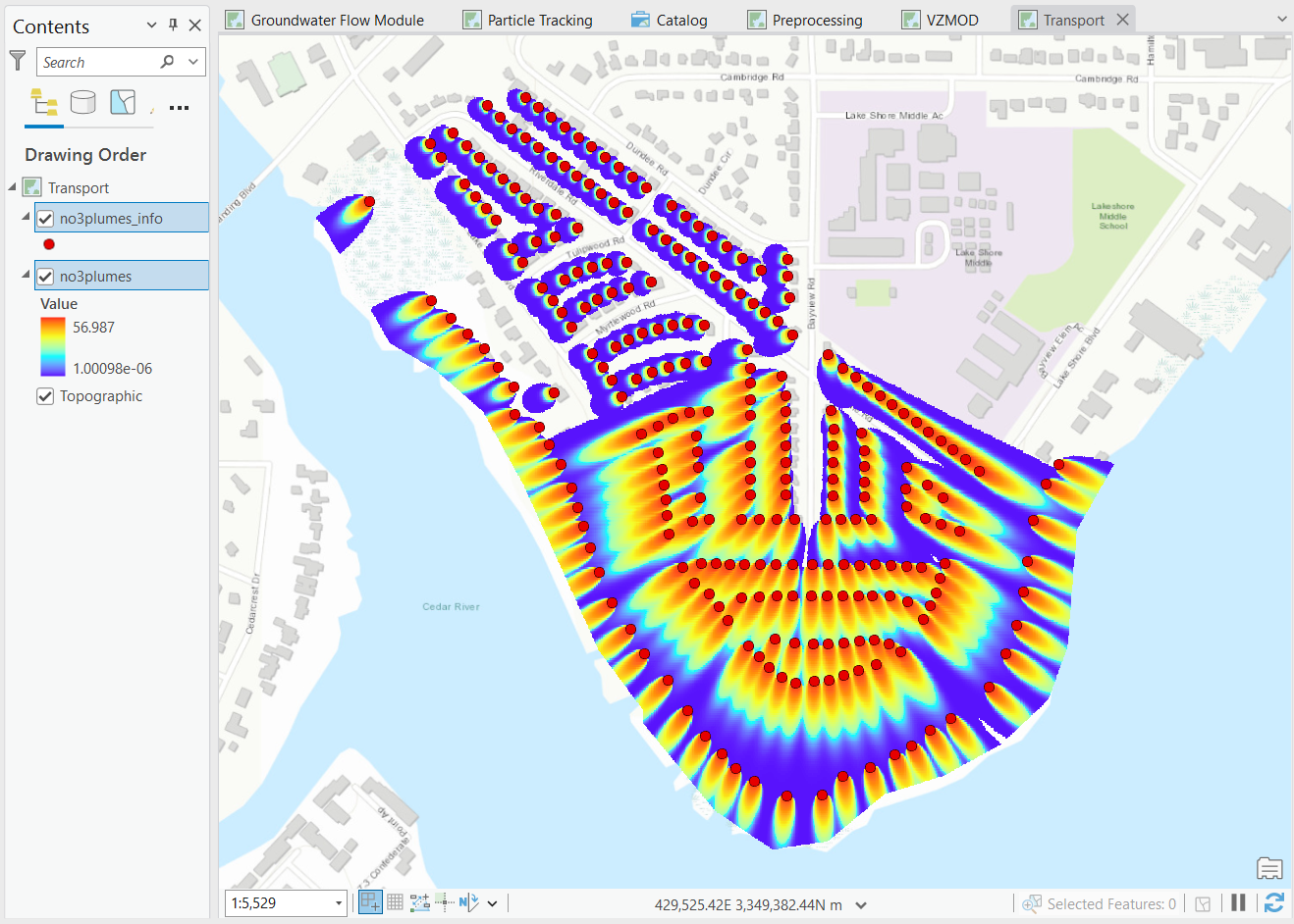 A computer screen shot of a map Description automatically generated