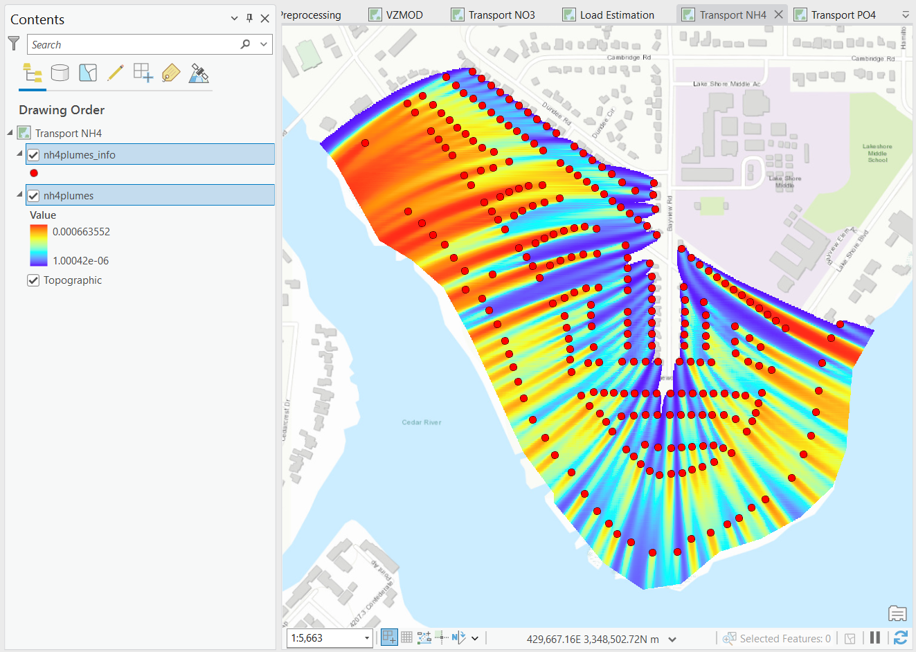 A computer screen shot of a map Description automatically generated