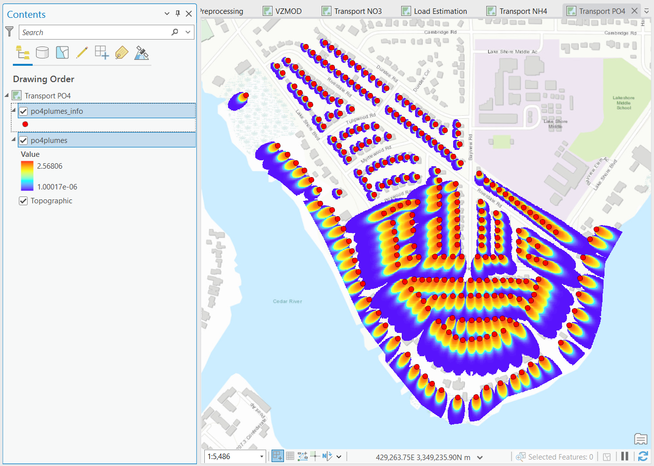 A computer screen shot of a map Description automatically generated