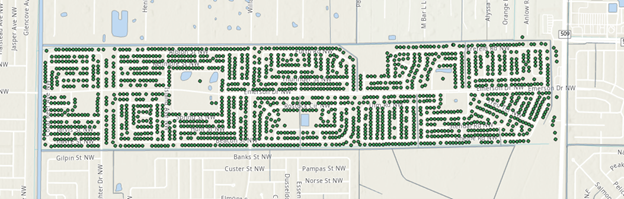 Map of septic tanks